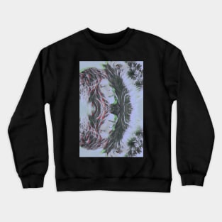 STAY - Glitched Trippy Portrait Crewneck Sweatshirt